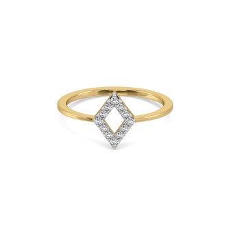 Crystal Line - Pure Gold Lab Diamond Ring
