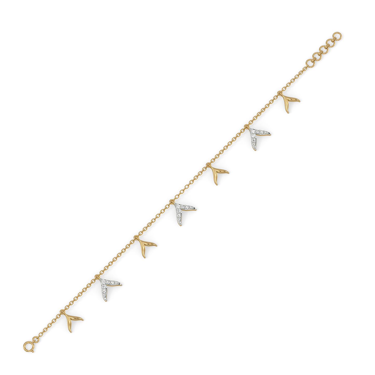 Ocean’s Treasure - Lab Diamond Charm Bracelet
