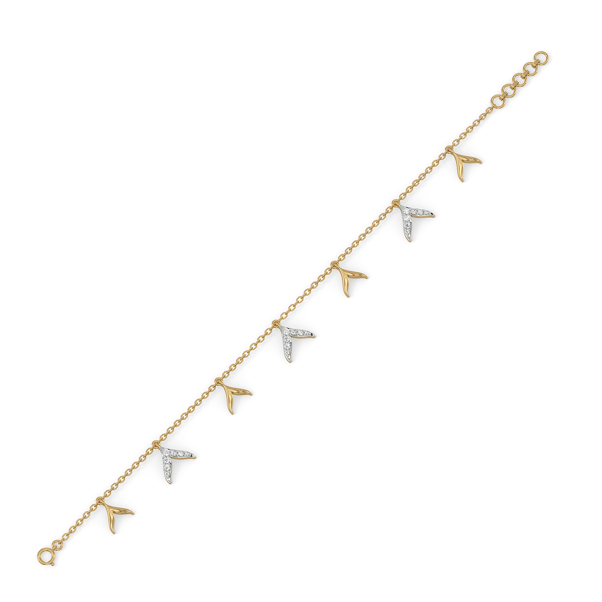Ocean’s Treasure - Lab Diamond Charm Bracelet