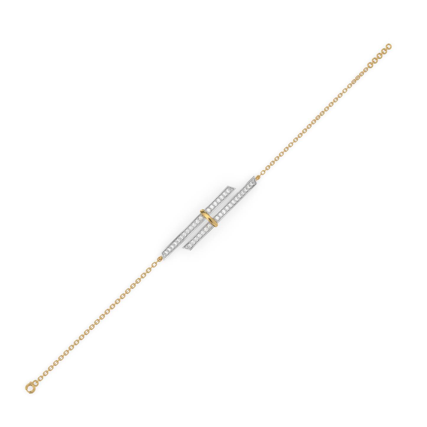 Edge of Elegance - Lab Diamond Bracelet