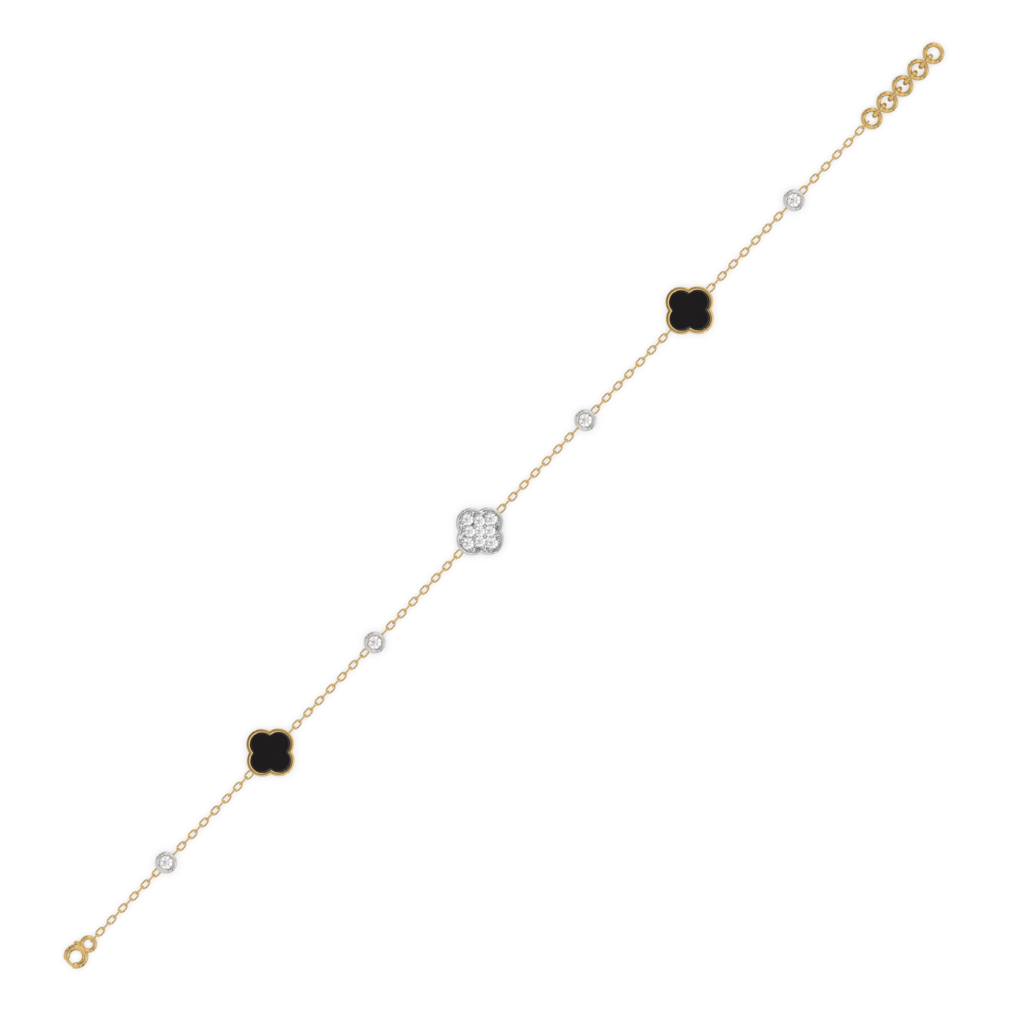 Midnight Enchanted - Lab Diamond Clover Bracelet