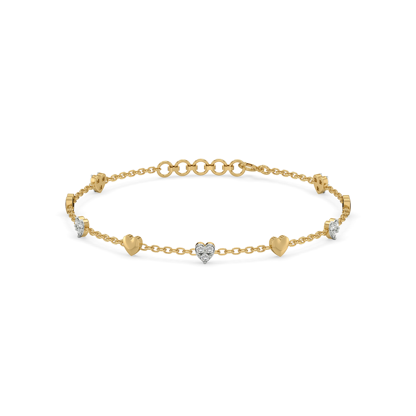 Beating Heart - Lab Diamond Station Bracelet
