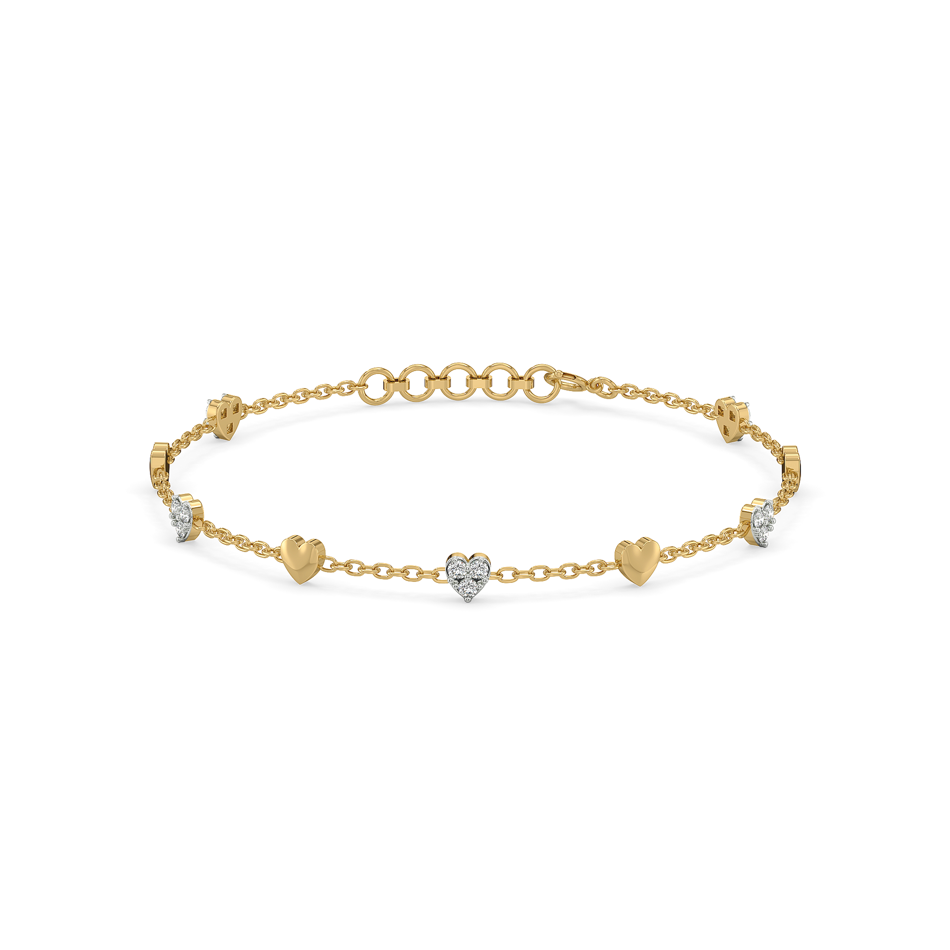 Beating Heart - Lab Diamond Station Bracelet