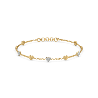 Beating Heart - Lab Diamond Station Bracelet
