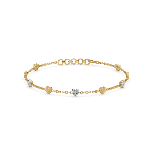 Beating Heart - Lab Diamond Station Bracelet