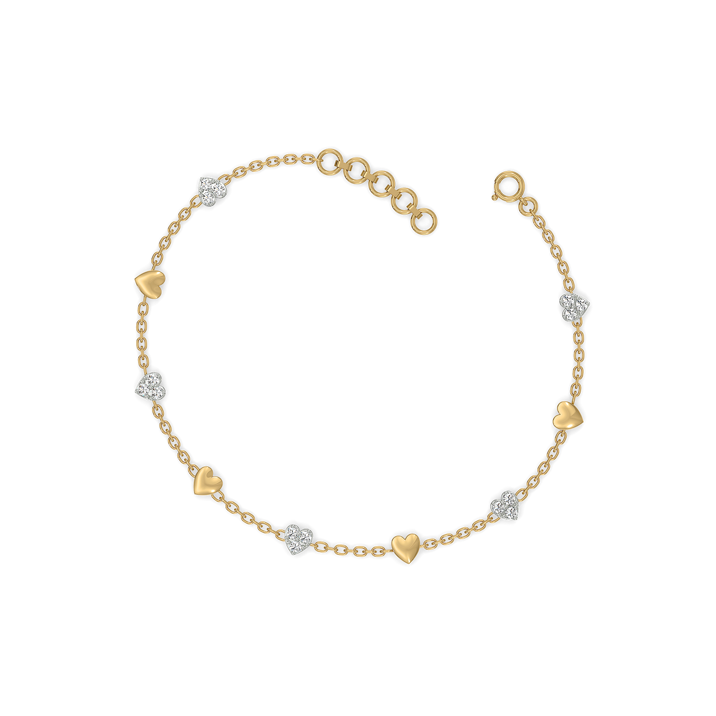 Beating Heart - Lab Diamond Station Bracelet
