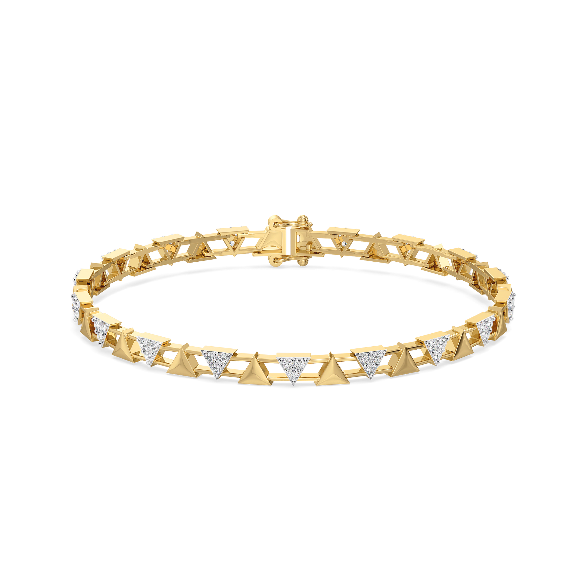 Edgy Elegance - Lab Diamond Tennis Bracelet