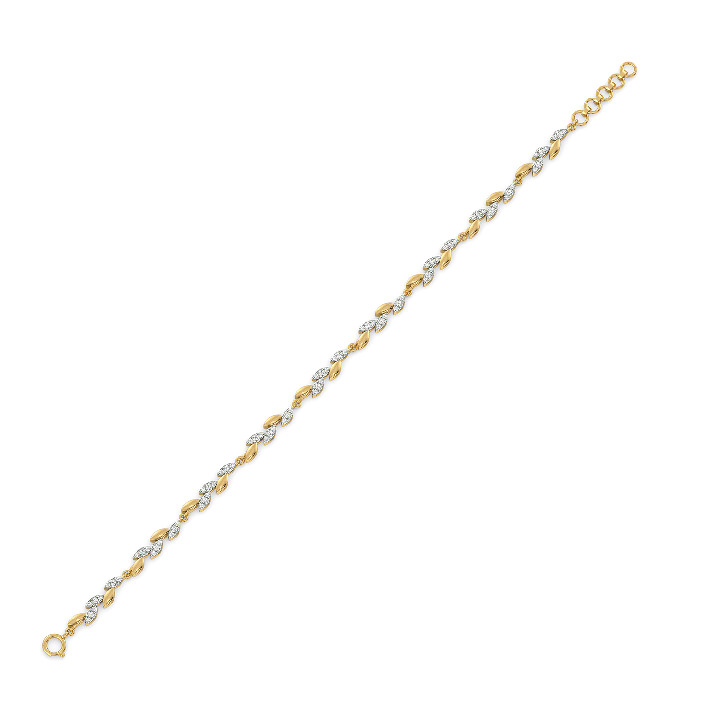Whispering Leaf - Lab Diamond Tennis Bracelet