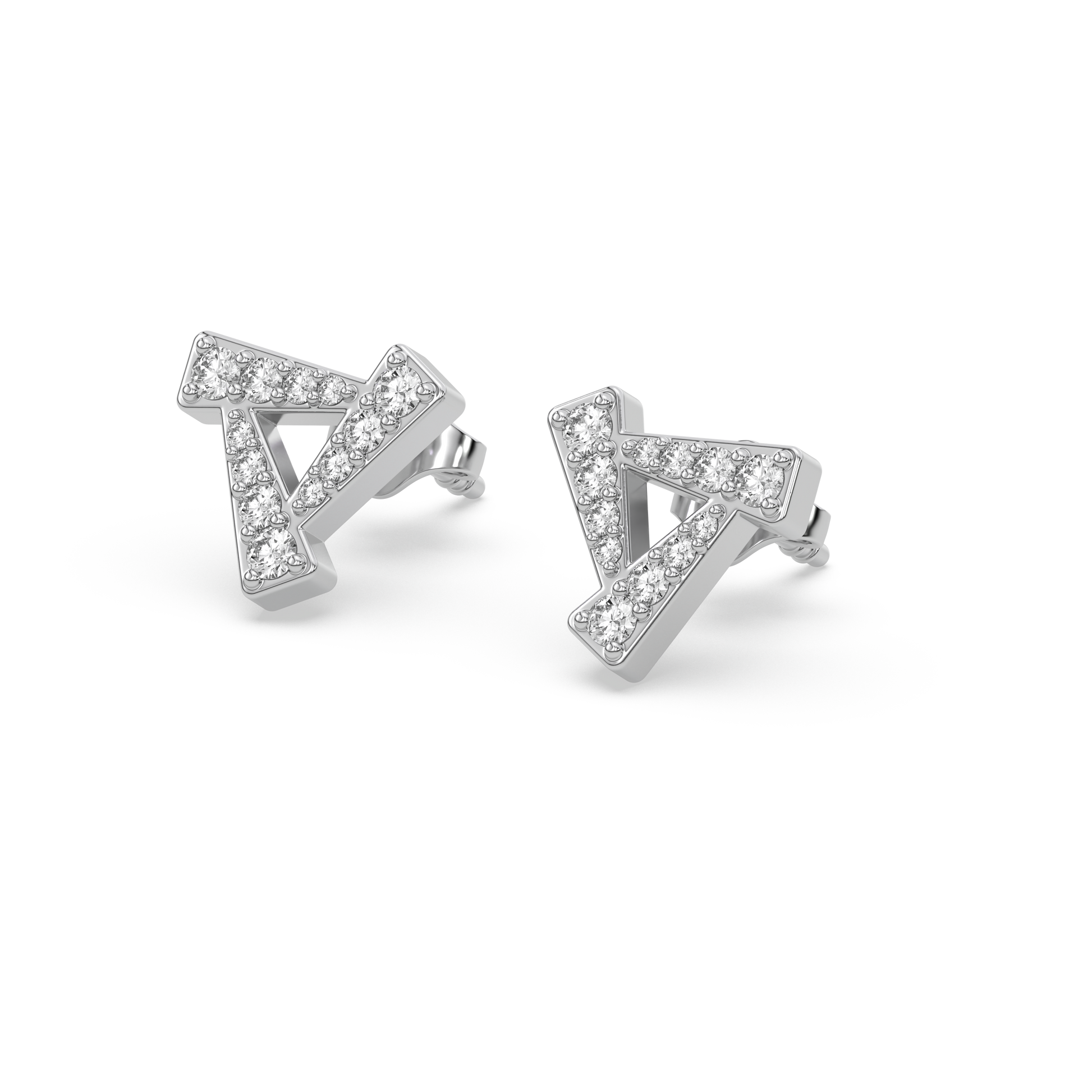 Triad - Lab Diamond Stud Earrings