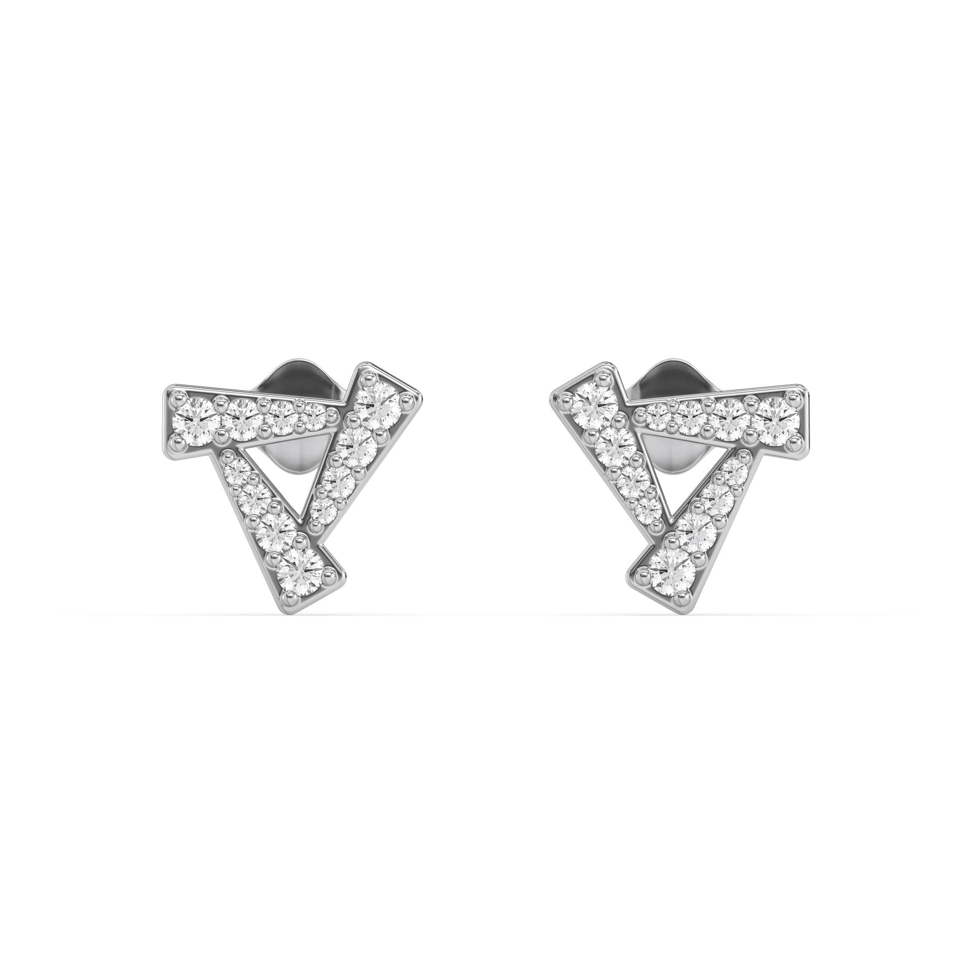 Triad - Lab Diamond Stud Earrings