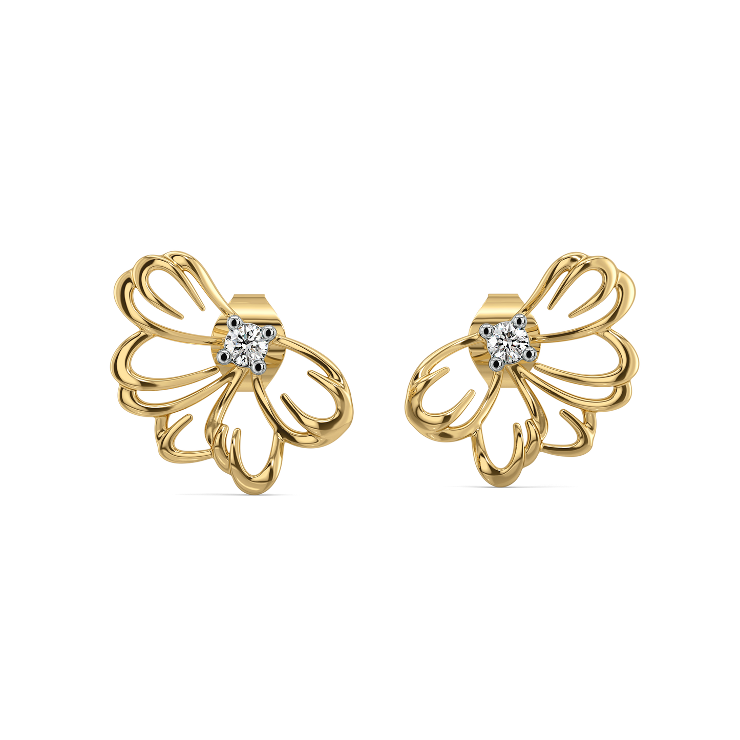 Petal Radiance - Lab Diamond Stud Earrings