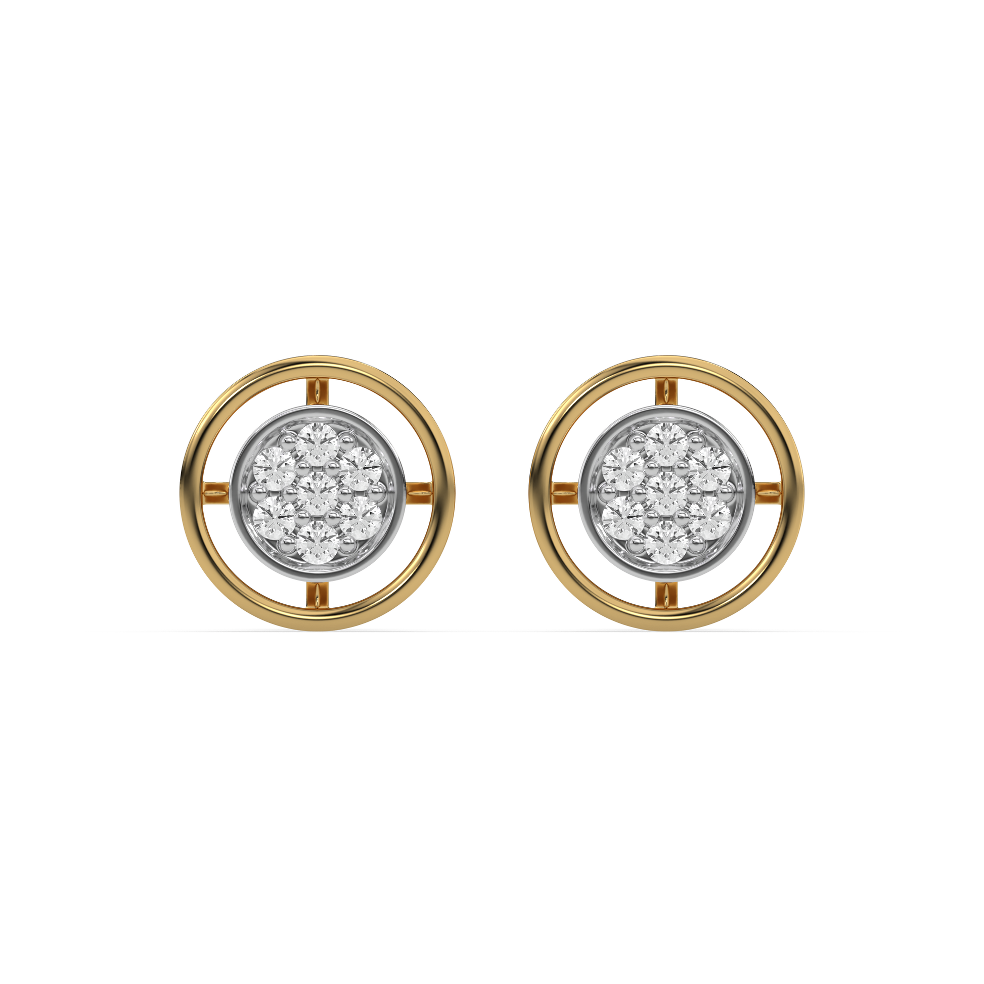 Circle of Dazzle - Lab Diamond Stud Earrings