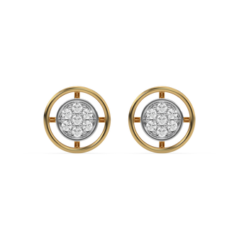 Circle of Dazzle - Lab Diamond Stud Earrings