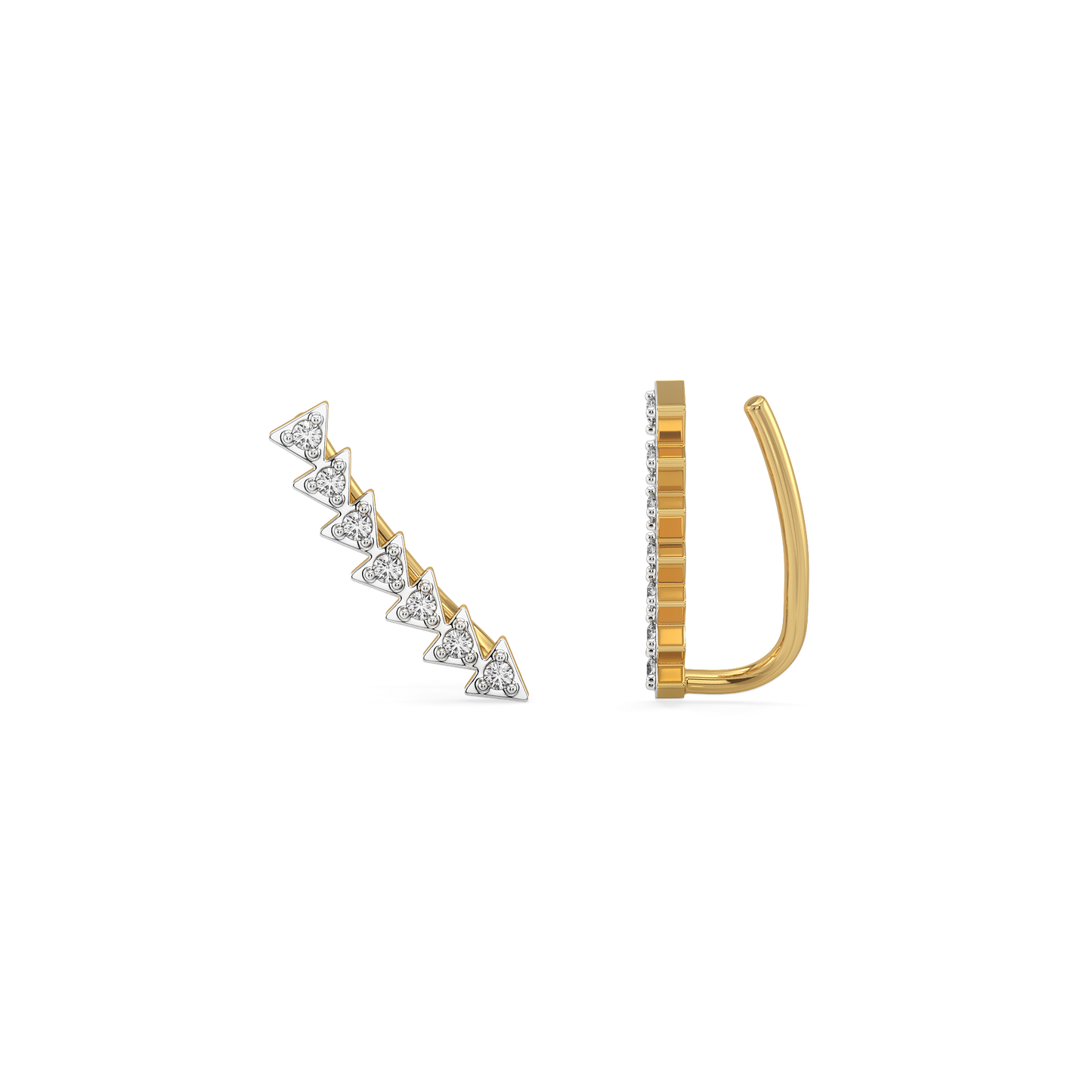 Prism Trail - Lab Diamond Ear Cuffs