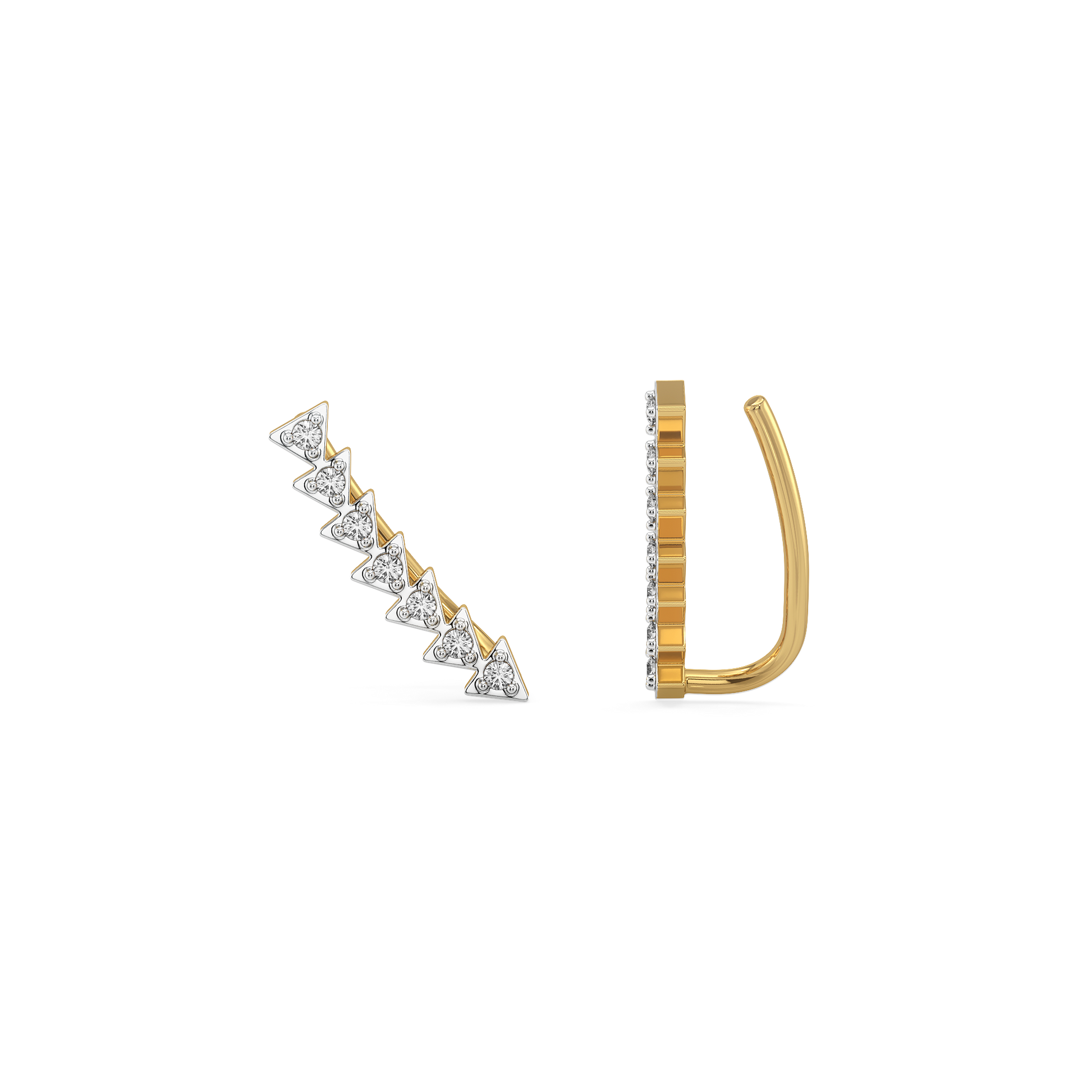 Prism Trail - Lab Diamond Ear Cuffs