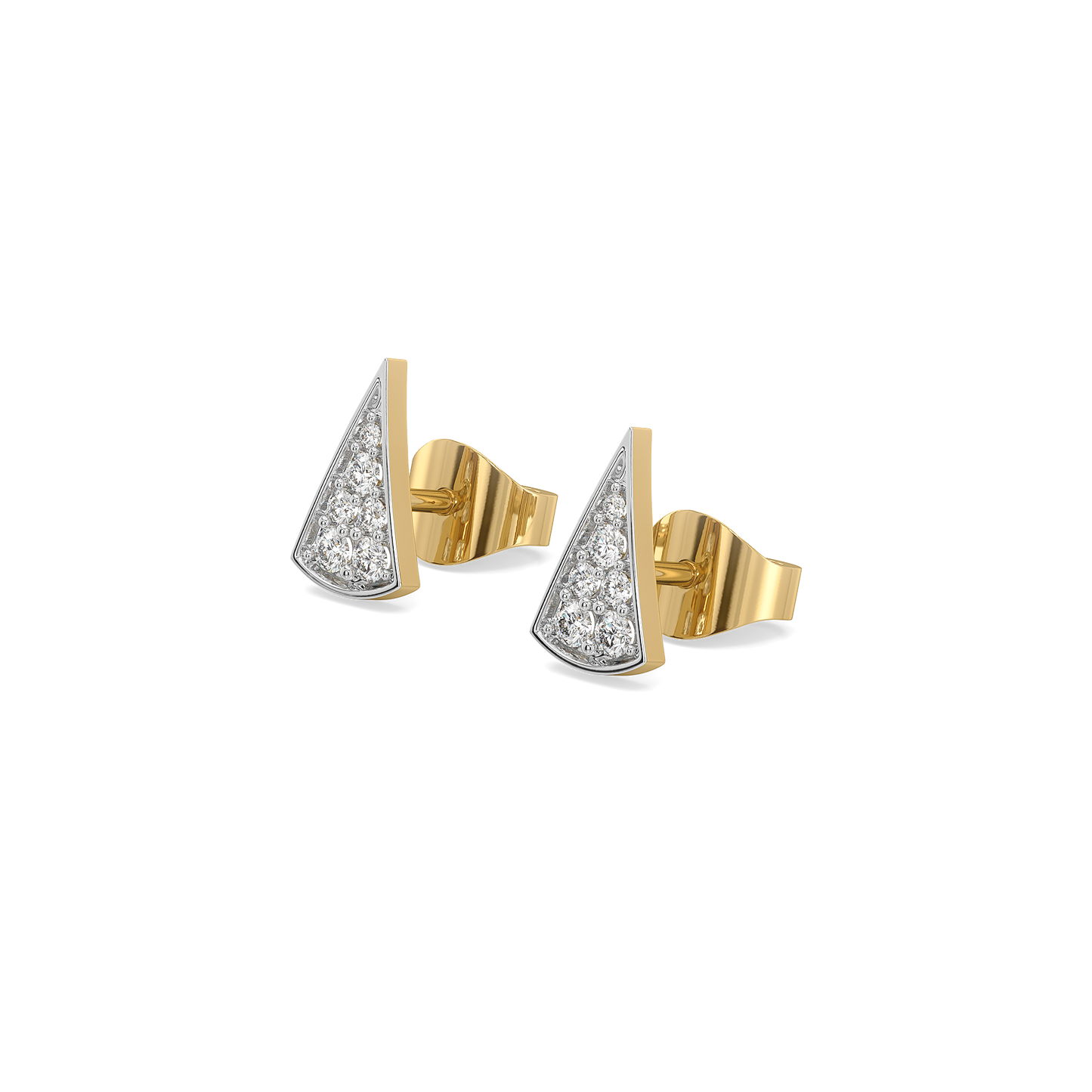 Edgy Elegance - Lab Diamond Stud Earrings