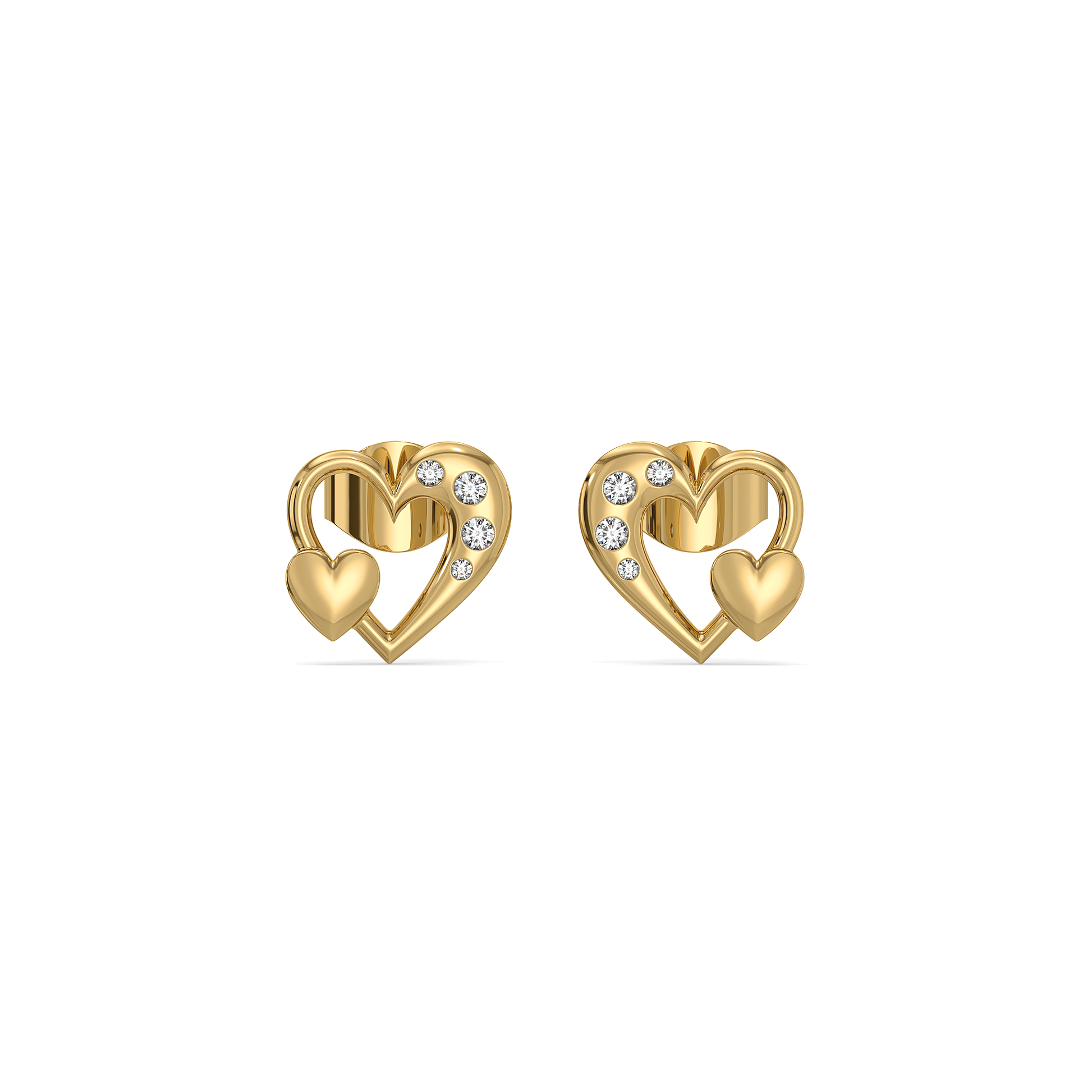 Hearts Unfold - Lab Diamond Stud Earrings
