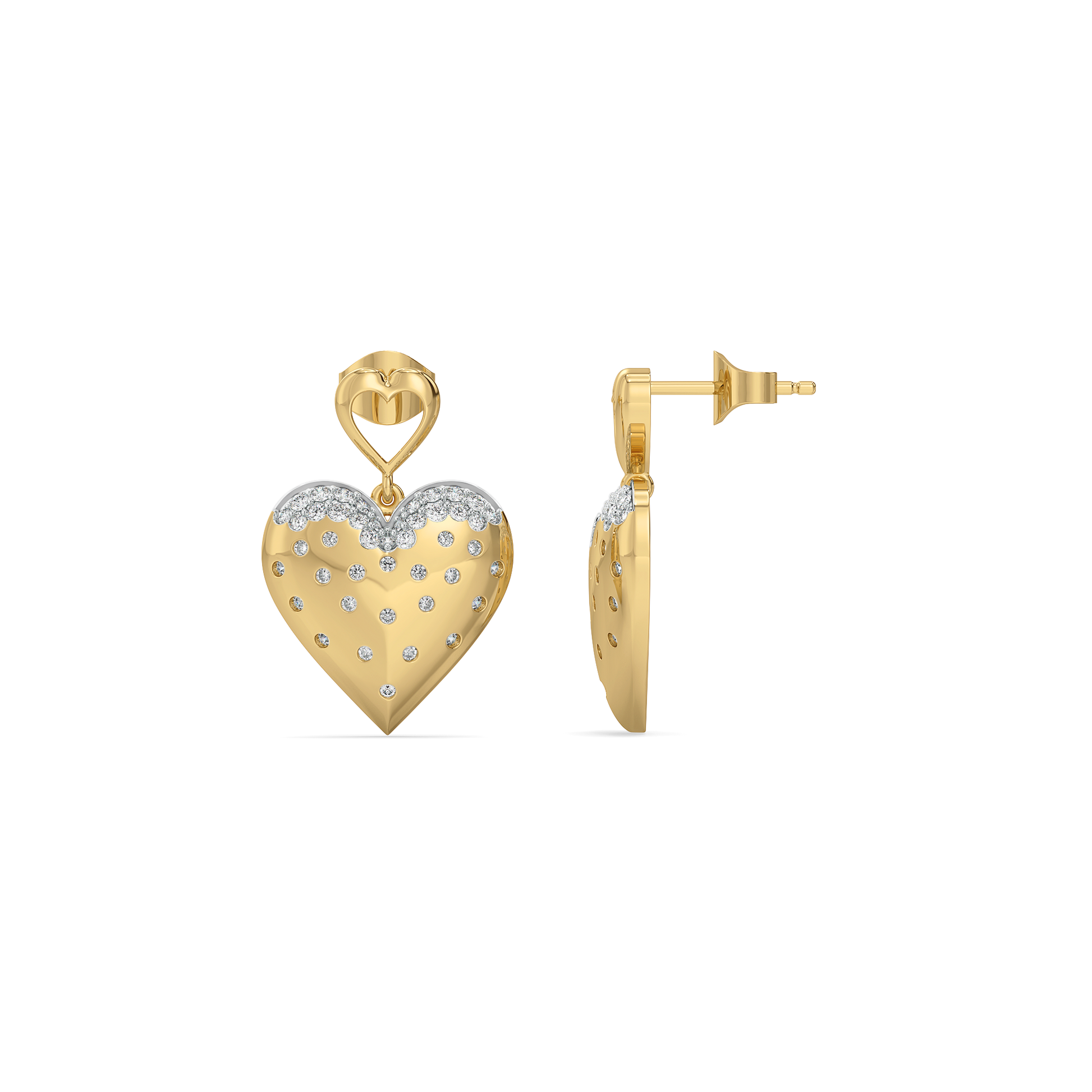 Promise Heart - Lab Diamond Drop Earrings