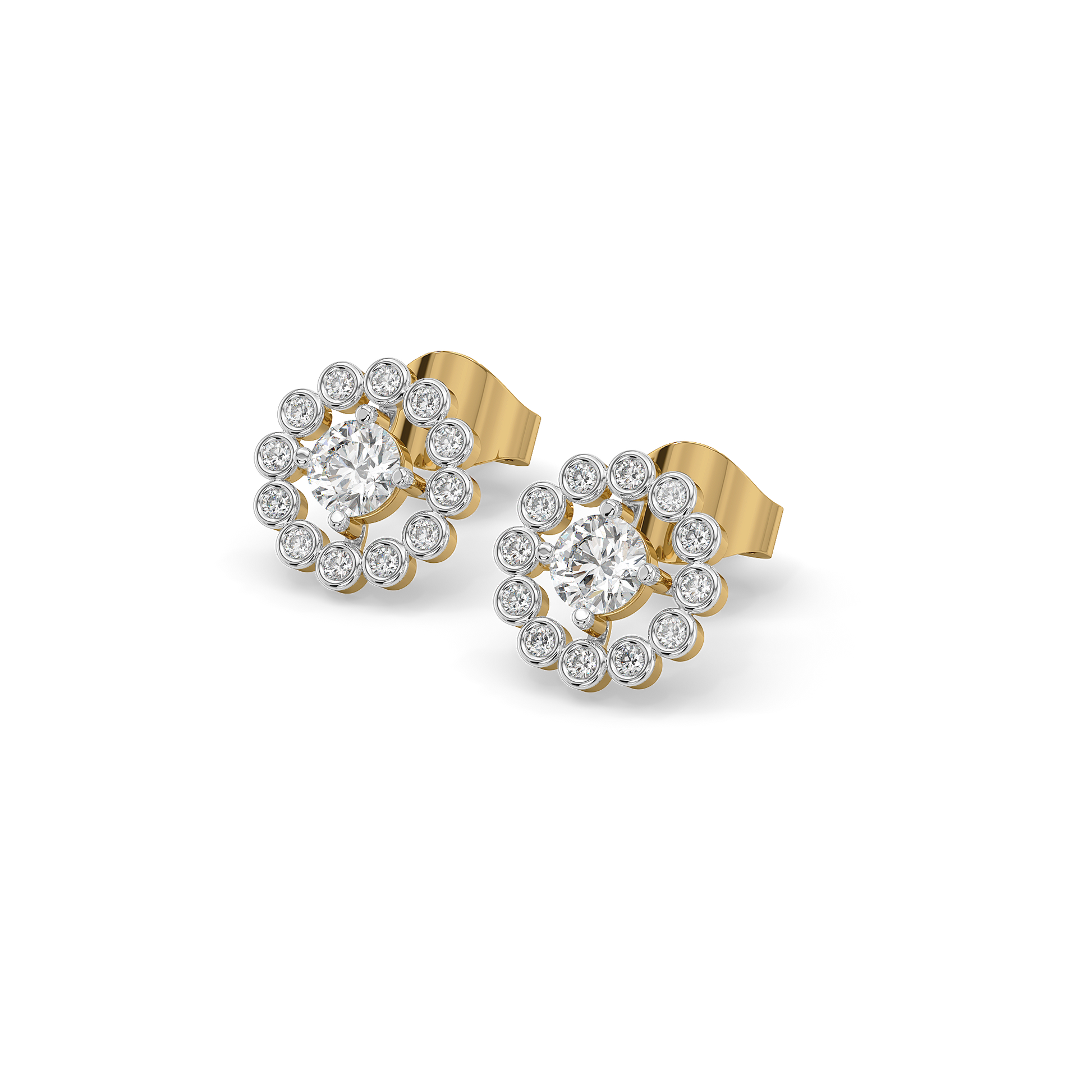 Rain-Dance - Lab Diamond Stud Earrings