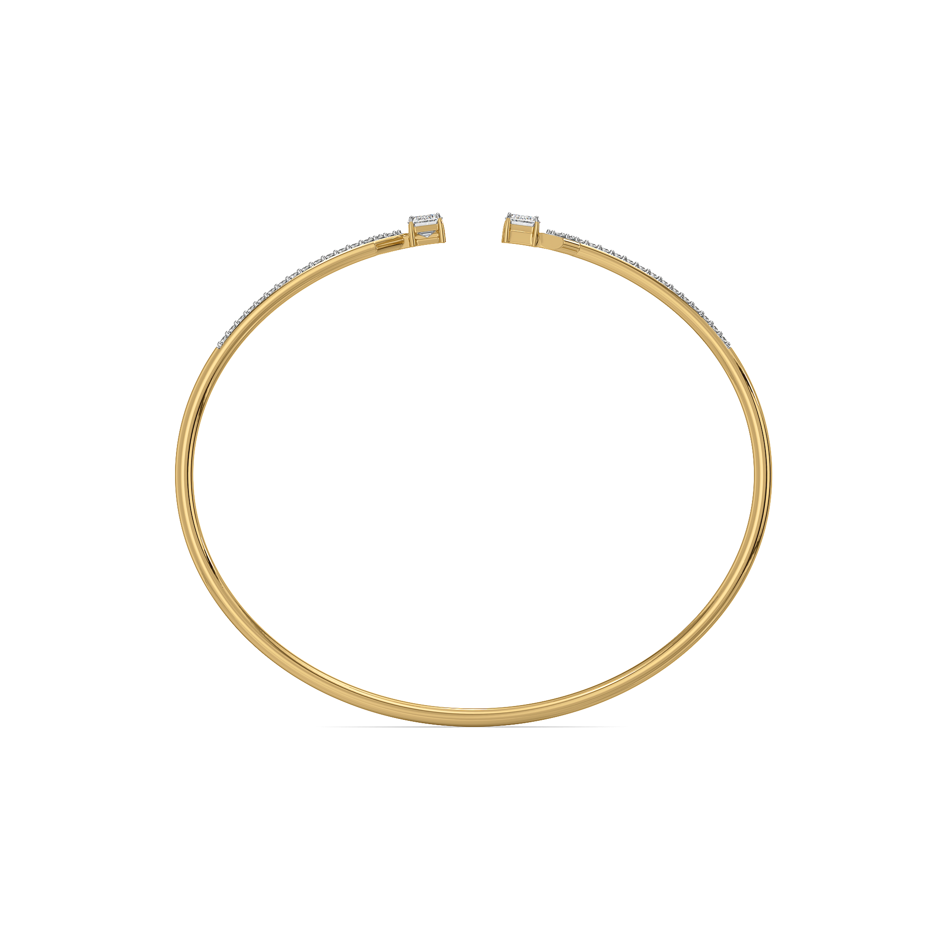 Forever Emerald - Pure Gold Lab Diamond Solitaire Bangle