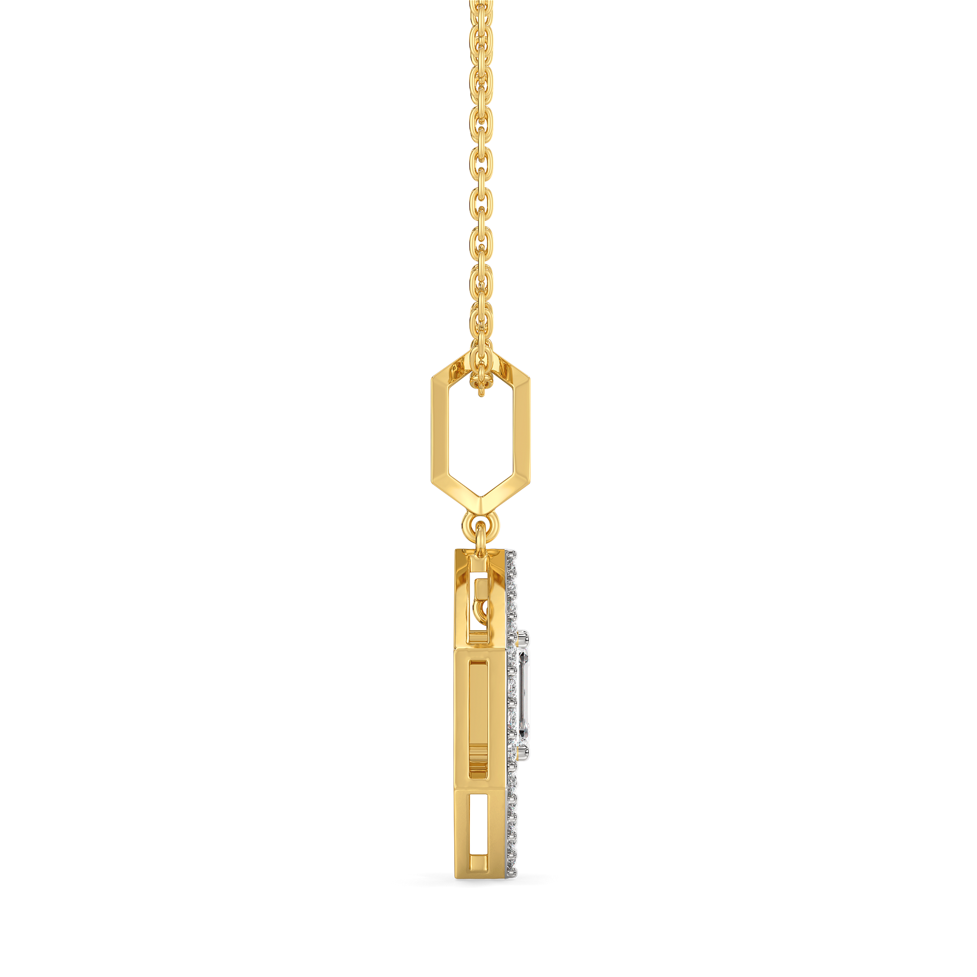 Rhythm of Emerald - Pure Gold Lab Diamond Solitaire Pendant