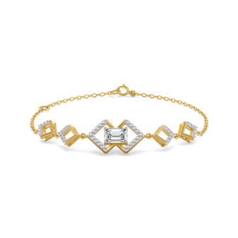 Emerald Edge - Pure Gold Lab Diamond Solitaire Bracelet