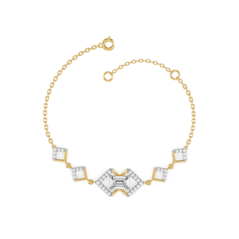 Emerald Edge - Pure Gold Lab Diamond Solitaire Bracelet