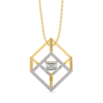 Emerald Edge - Pure Gold Lab Diamond Solitaire Pendant
