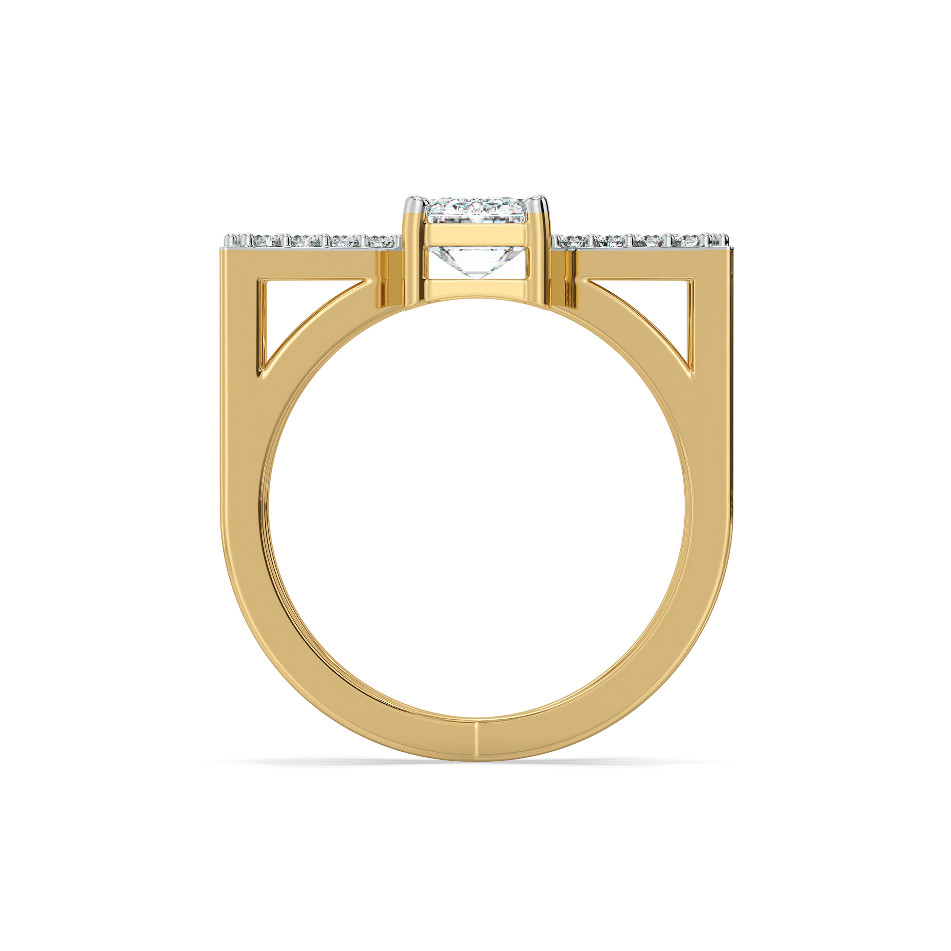 Emerald Edge - Pure Gold Lab Diamond Solitaire Ring