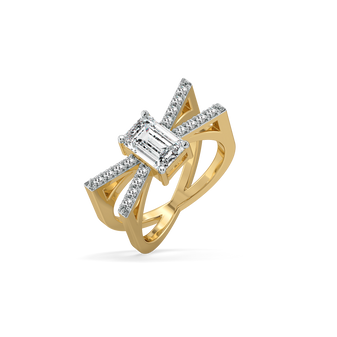 Emerald Edge - Pure Gold Lab Diamond Solitaire Ring