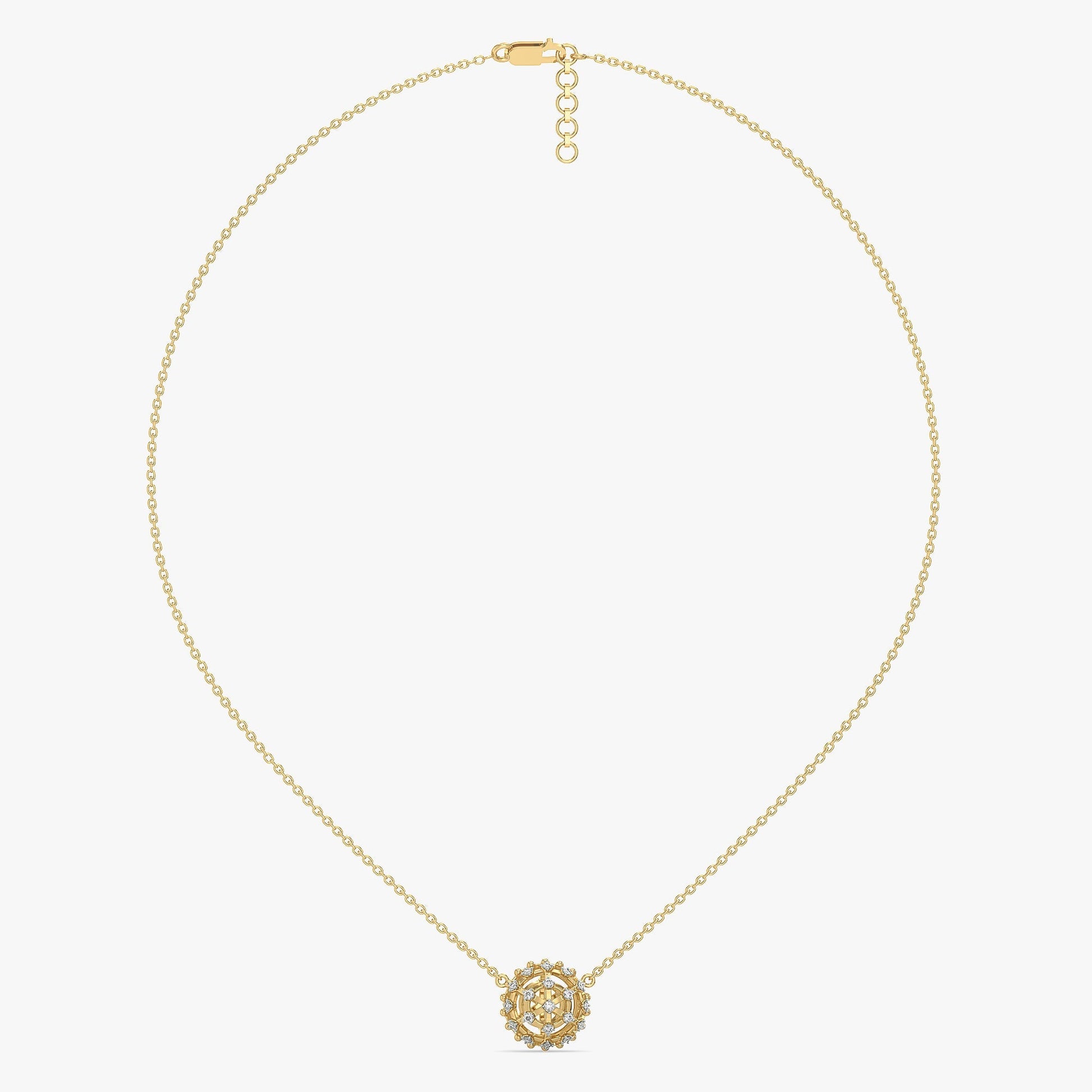 Classic Compass - Lab Diamond Pendant Necklace