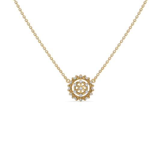 Classic Compass - Lab Diamond Pendant Necklace