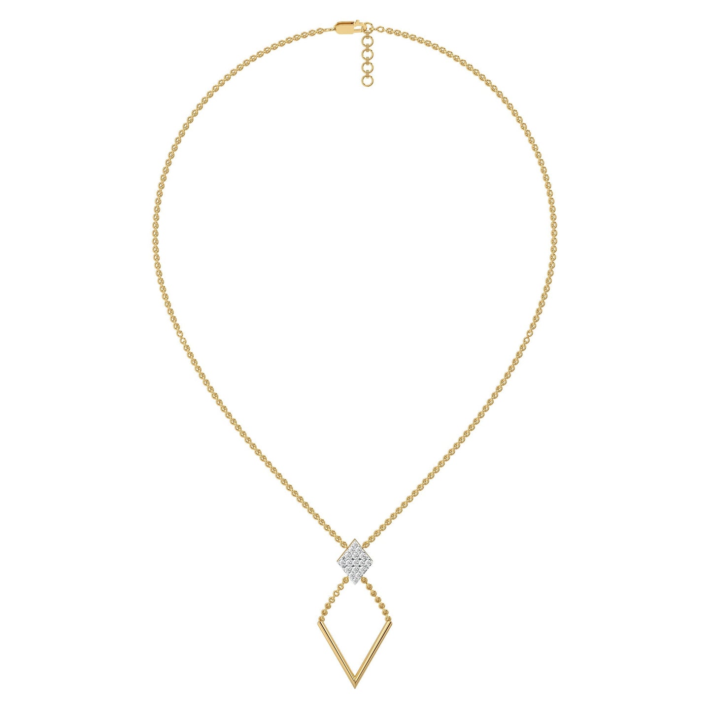 Diamond Arc - Lab Diamond Lariat Necklace
