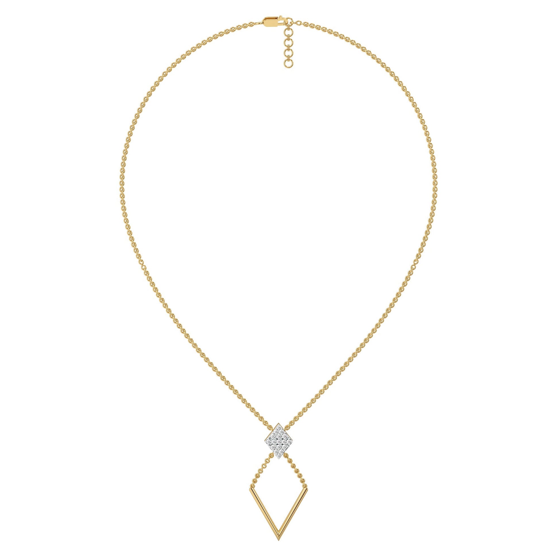 Diamond Arc - Lab Diamond Lariat Necklace