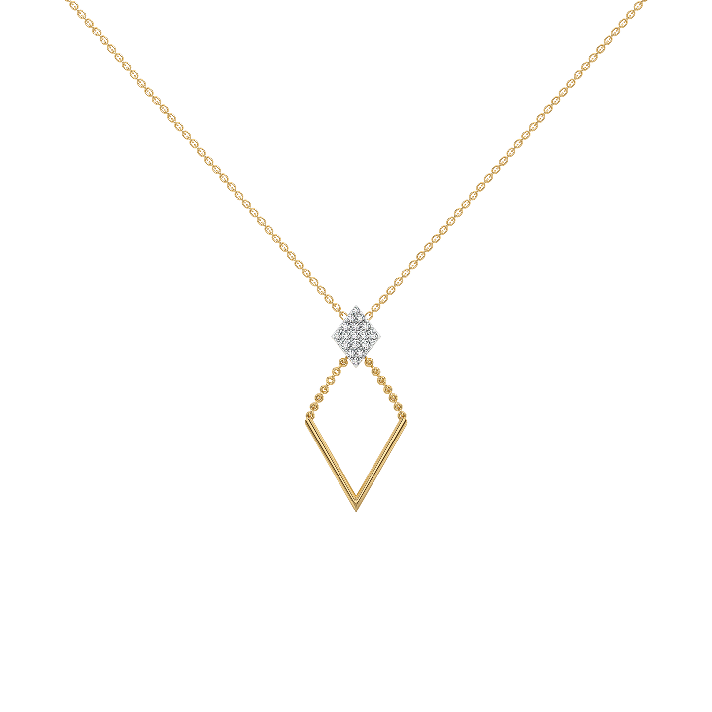 Diamond Arc - Lab Diamond Lariat Necklace