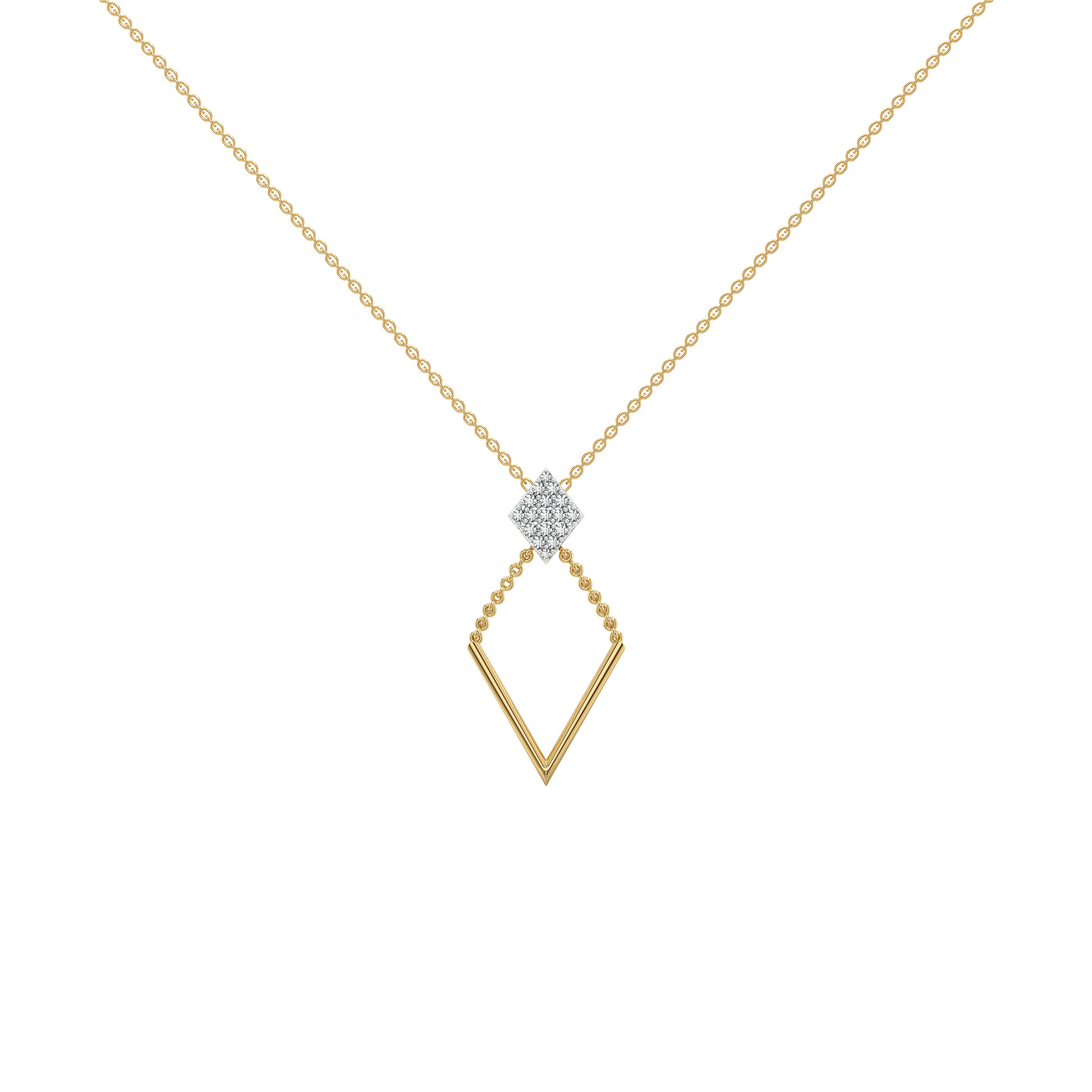 Diamond Arc - Lab Diamond Lariat Necklace