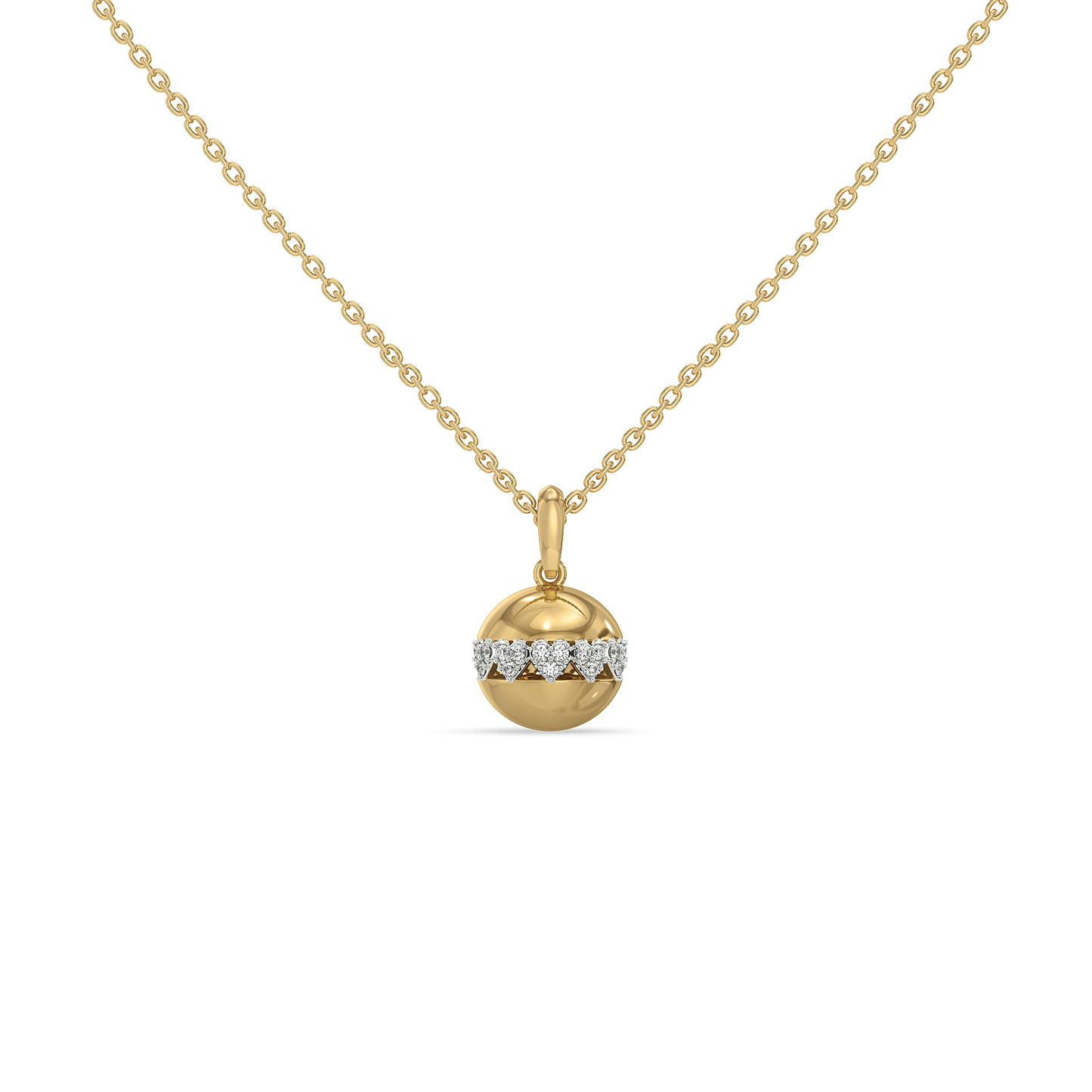 Eternal Heart Orbit - Lab Diamond Pendant Necklace