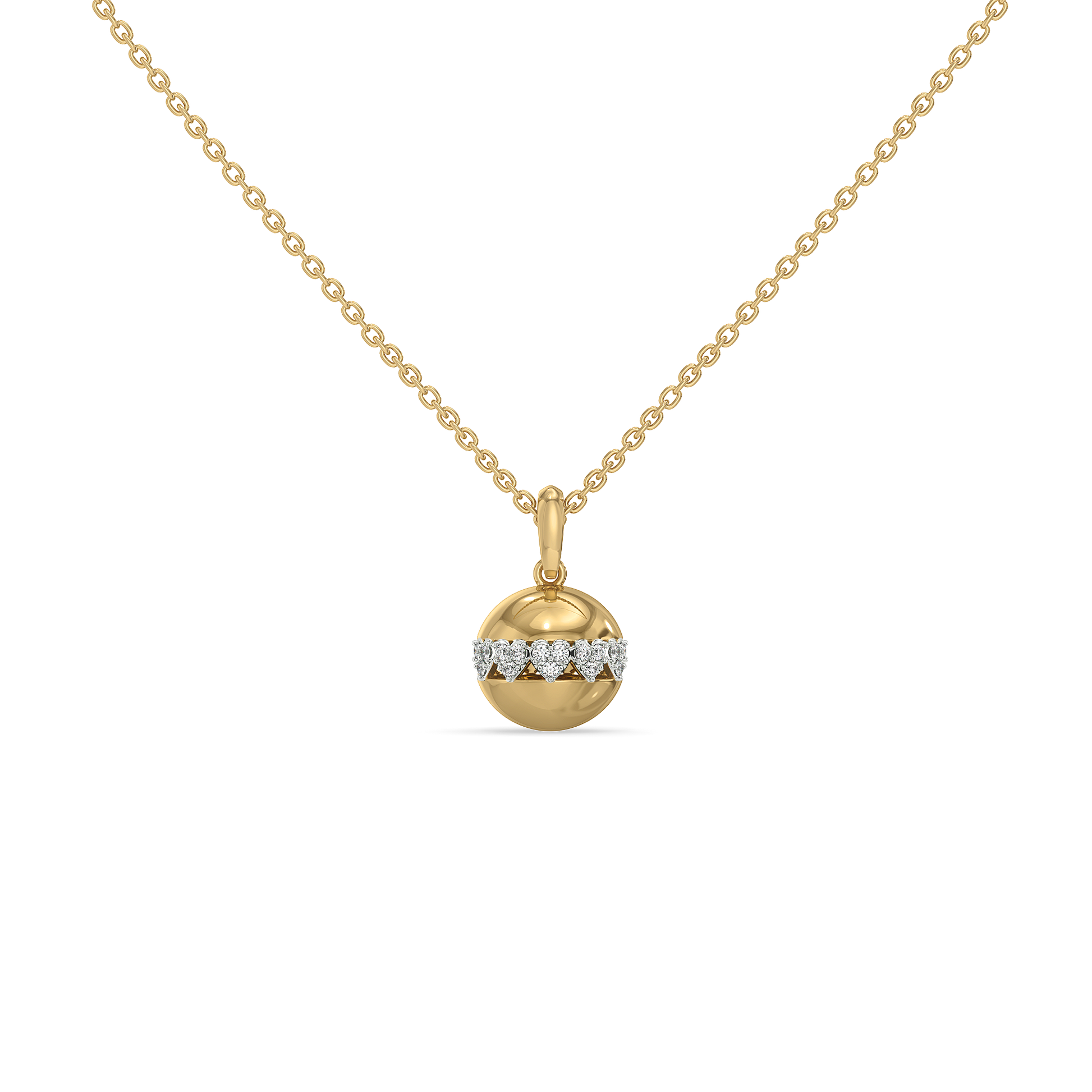 Eternal Heart Orbit - Lab Diamond Pendant Necklace
