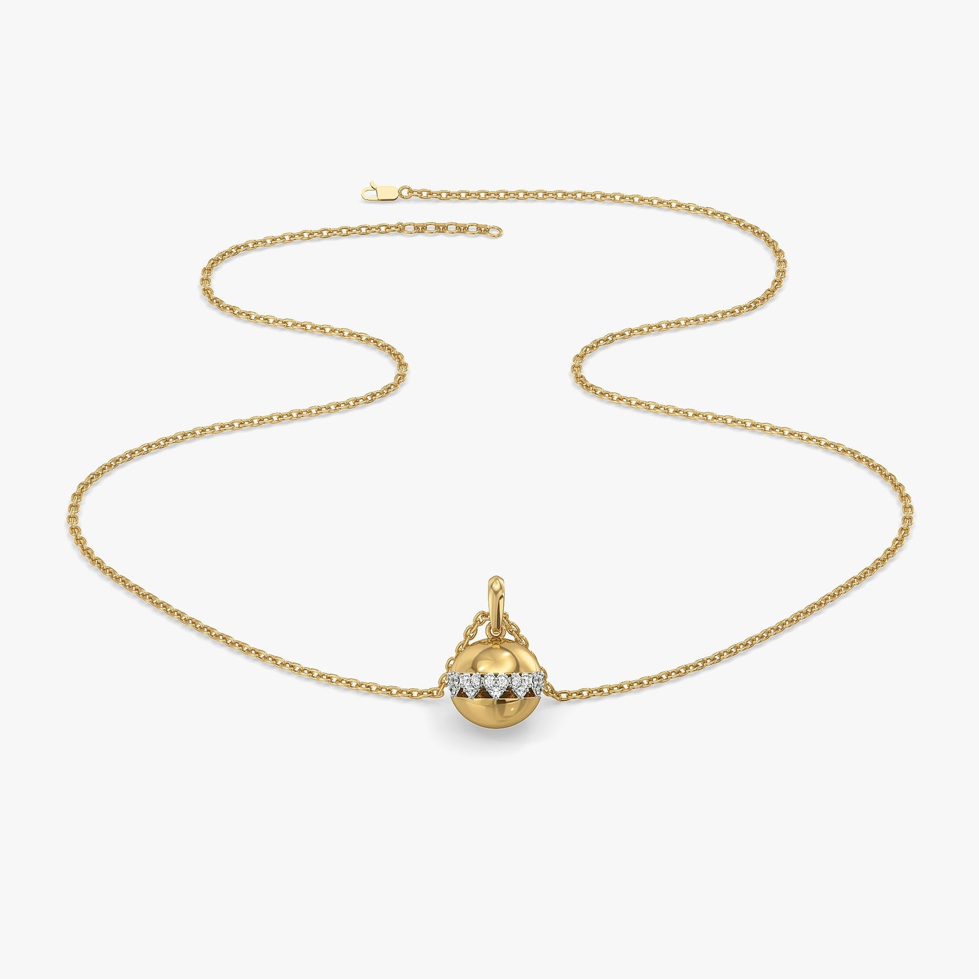 Eternal Heart Orbit - Lab Diamond Pendant Necklace