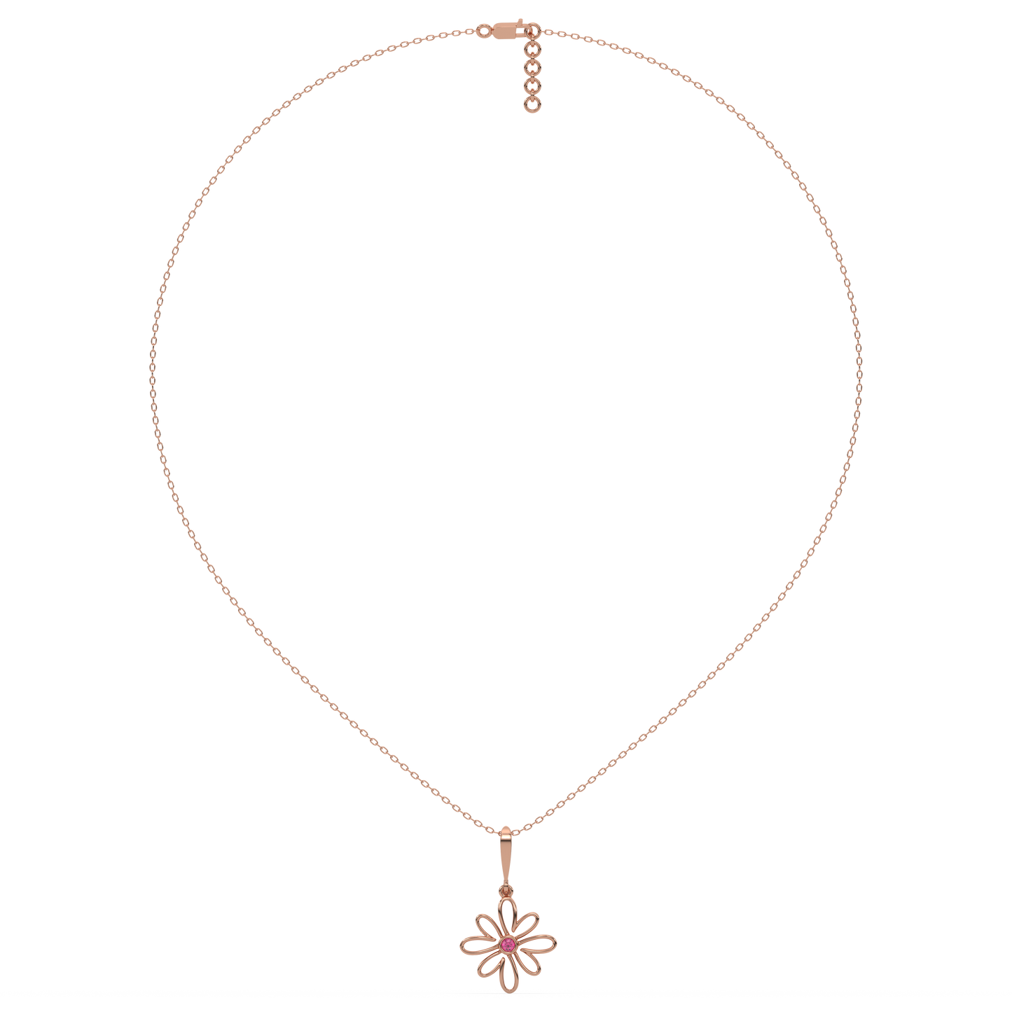 Elegance - Ruby Blossom Necklace