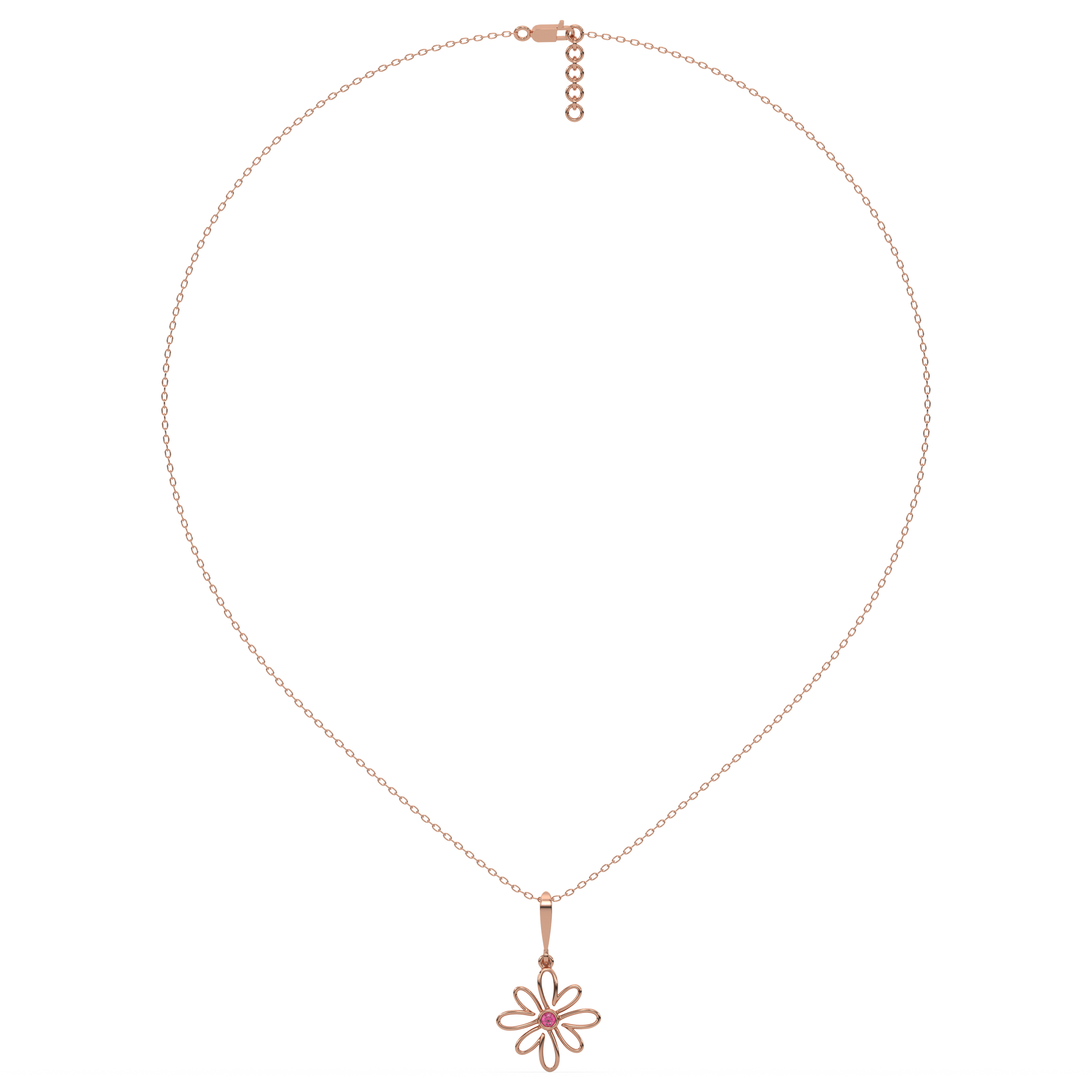 Elegance - Ruby Blossom Necklace
