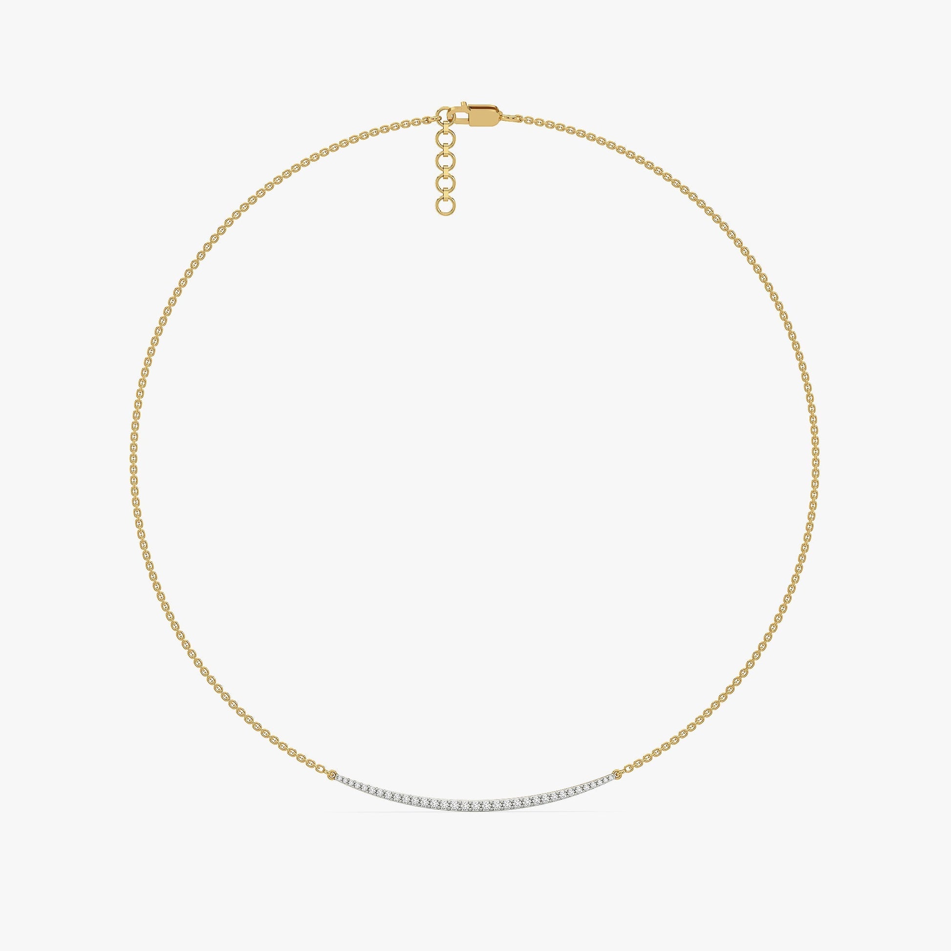 Classic Crescent - Lab Diamond Necklace