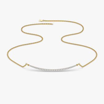Classic Crescent - Lab Diamond Necklace