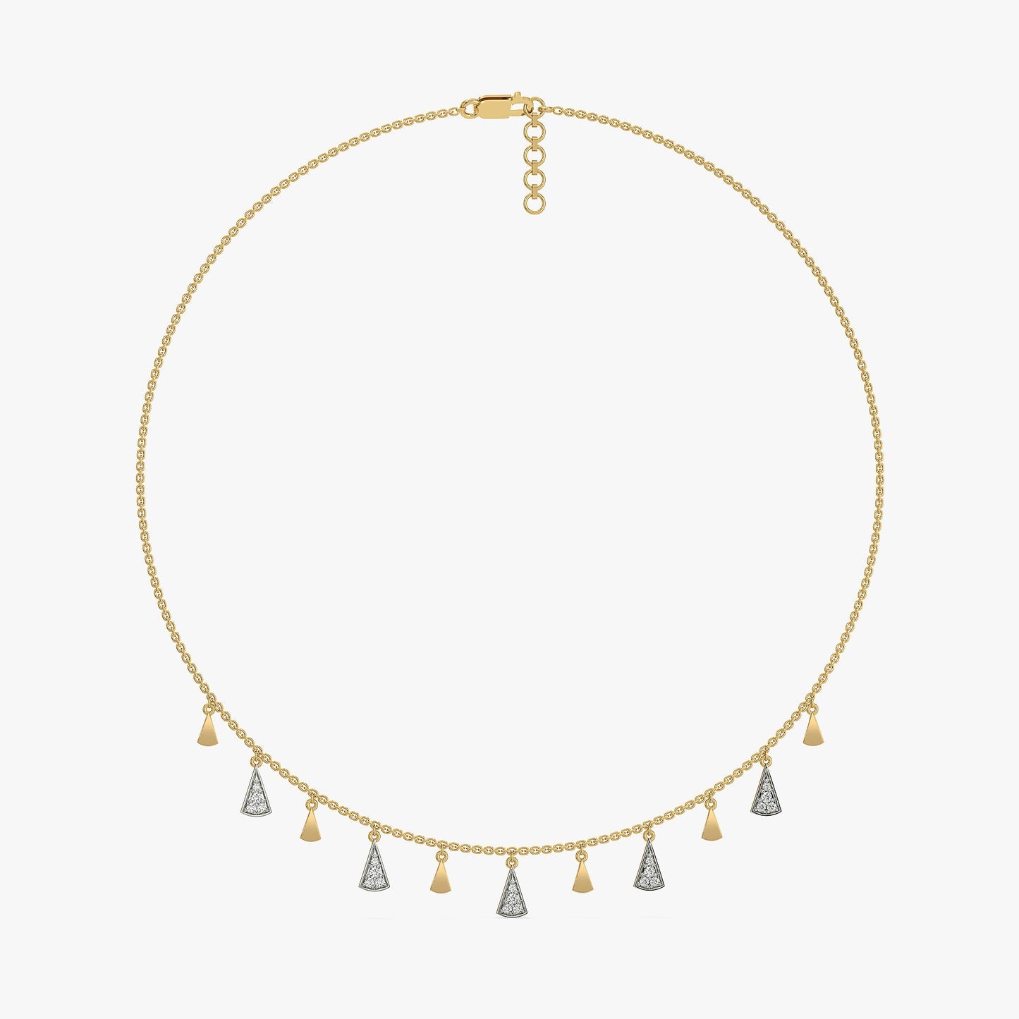 Edgy Elegance - Lab Diamond Necklace