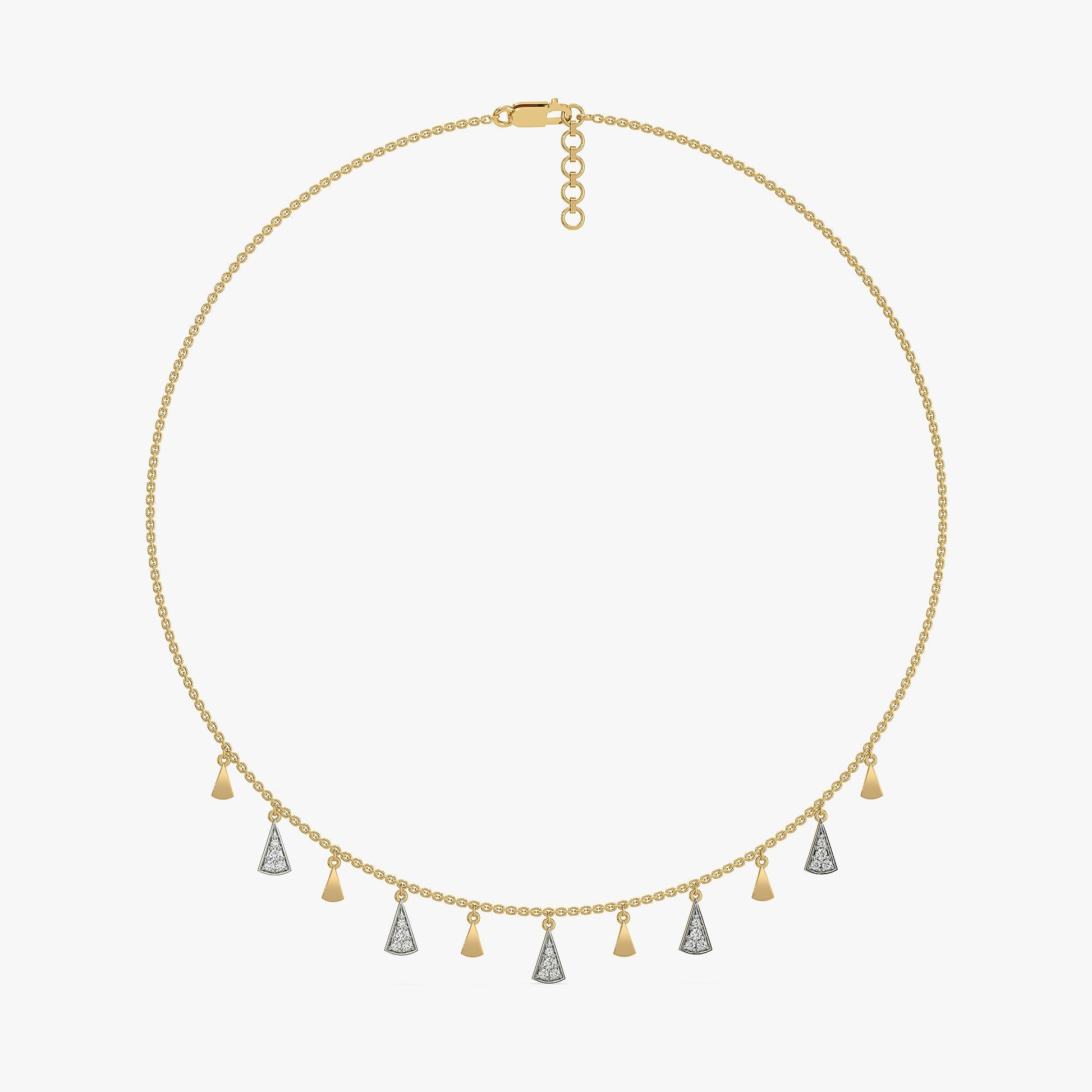Edgy Elegance - Lab Diamond Necklace