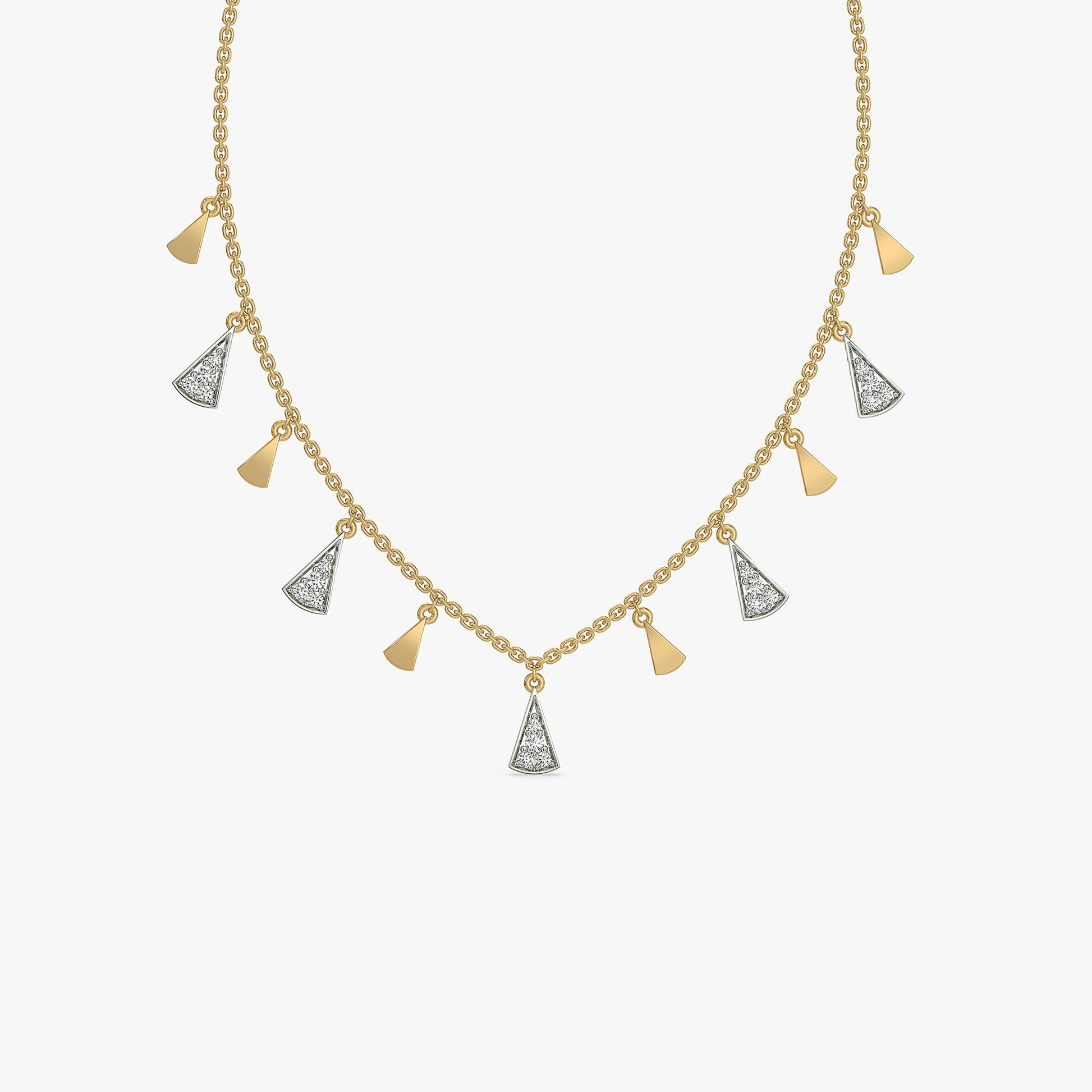 Edgy Elegance - Lab Diamond Necklace