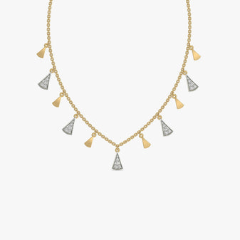 Edgy Elegance - Lab Diamond Necklace