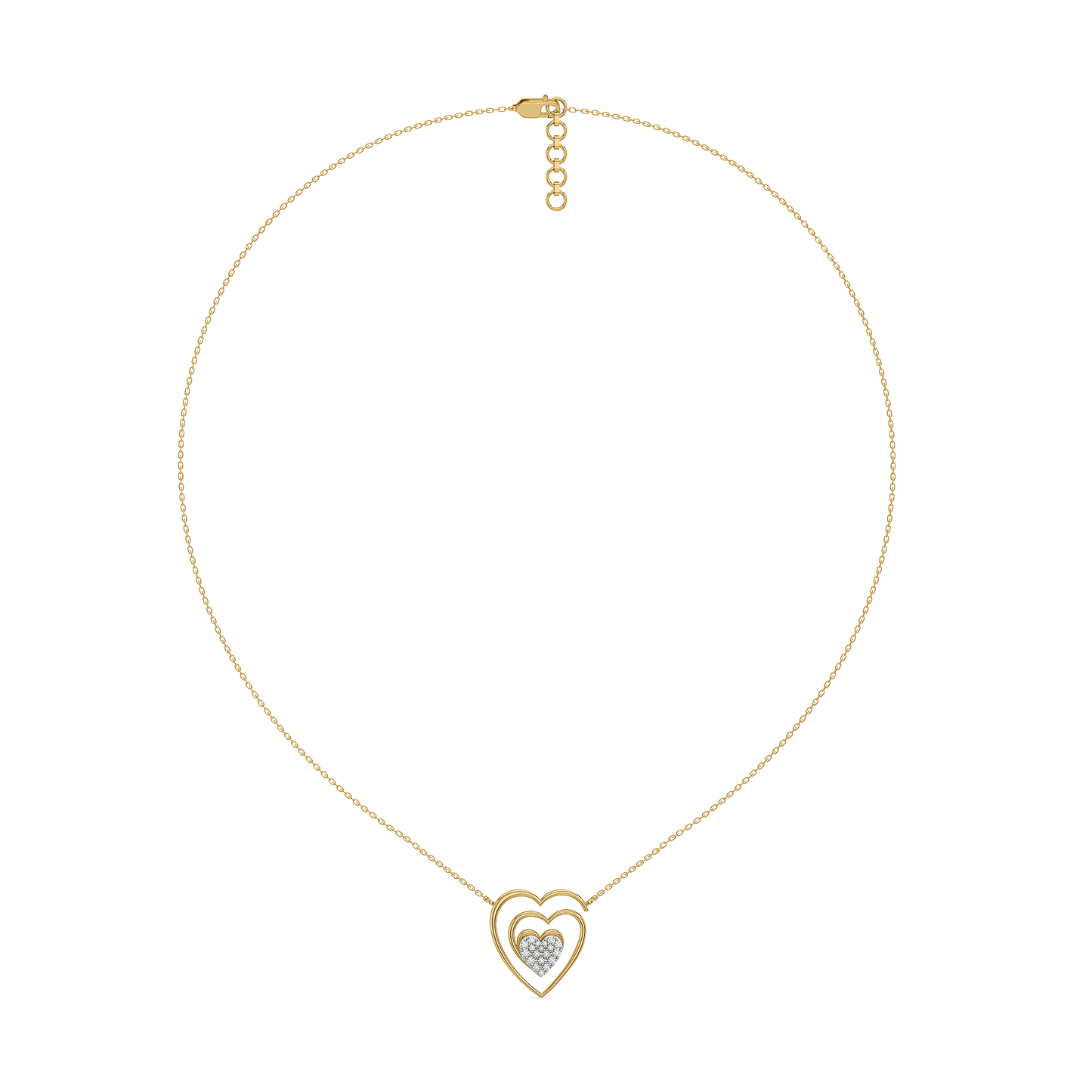 Timeless Loop - Lab Diamond Heart Necklace