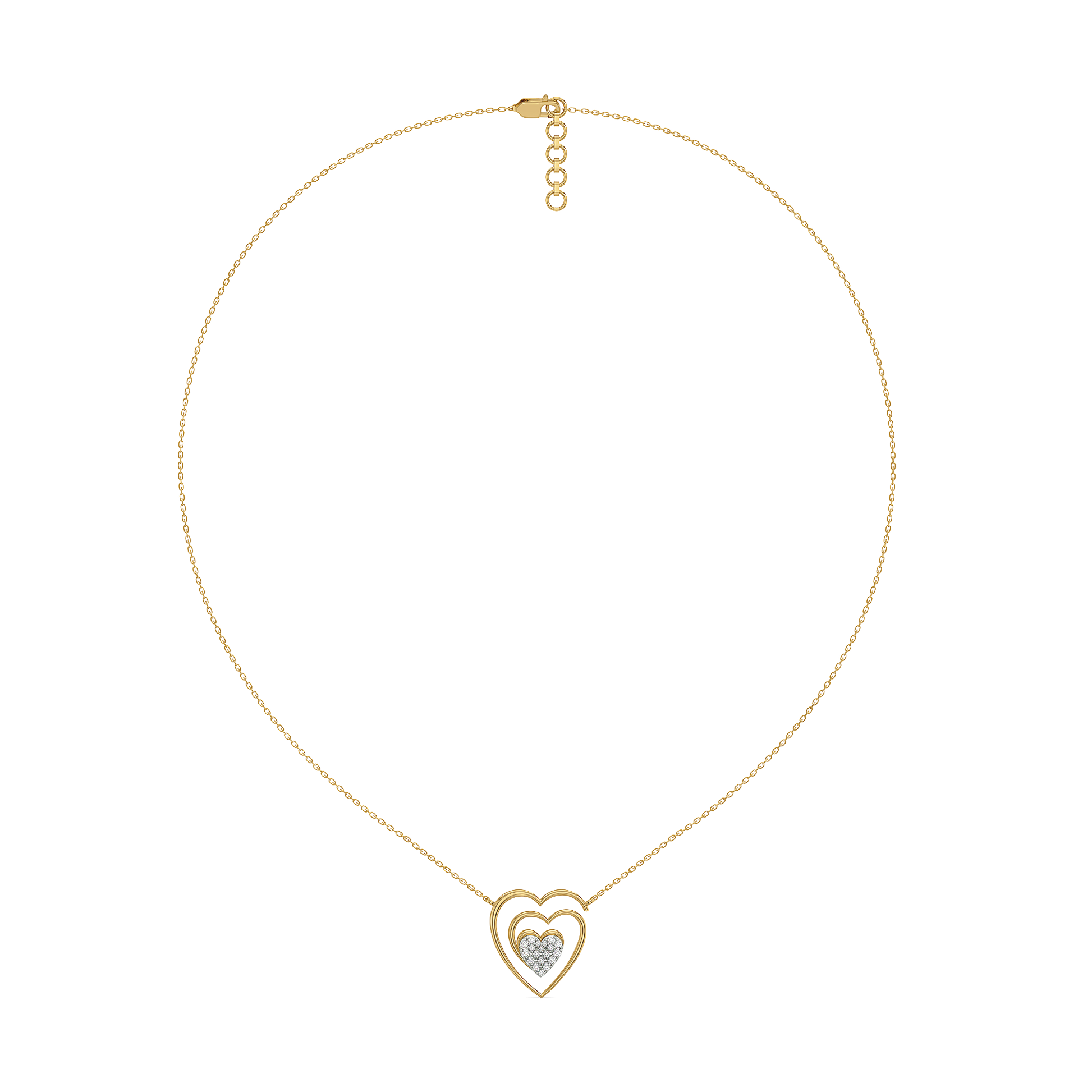 Timeless Loop - Lab Diamond Heart Necklace