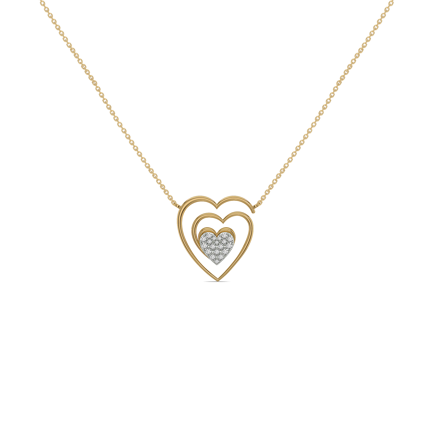 Timeless Loop - Lab Diamond Heart Necklace